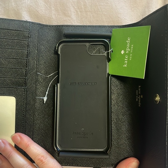 Kate Spade Black Long Wallet with iPhone 7/8 case - Picture 4 of 7